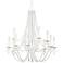 Acadia 34" Wide Distressed White 12-Light 2-Tier Chandelier