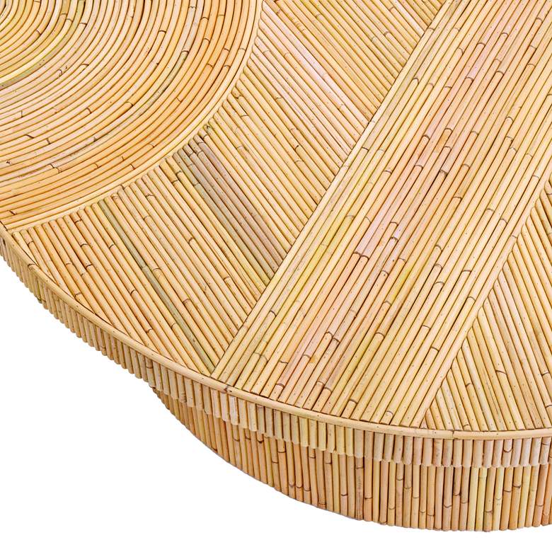 Image 5 Acadia 47 1/4" Wide Natural Rattan Wood Round Coffee Table more views