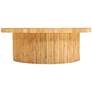 Acadia 47 1/4" Wide Natural Rattan Wood Round Coffee Table