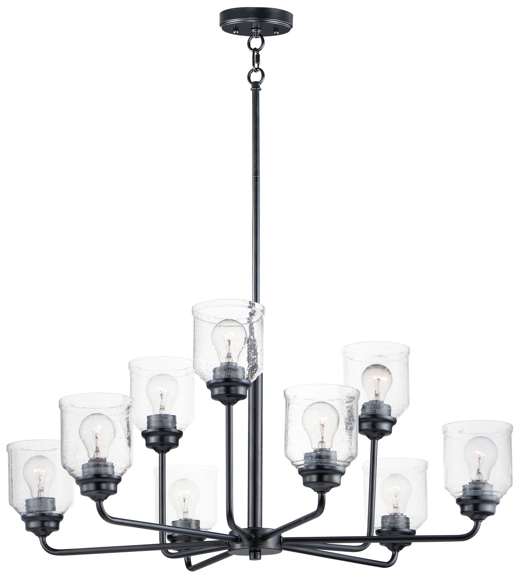 Acadia 9-Light 34.75" Wide Black Chandelier