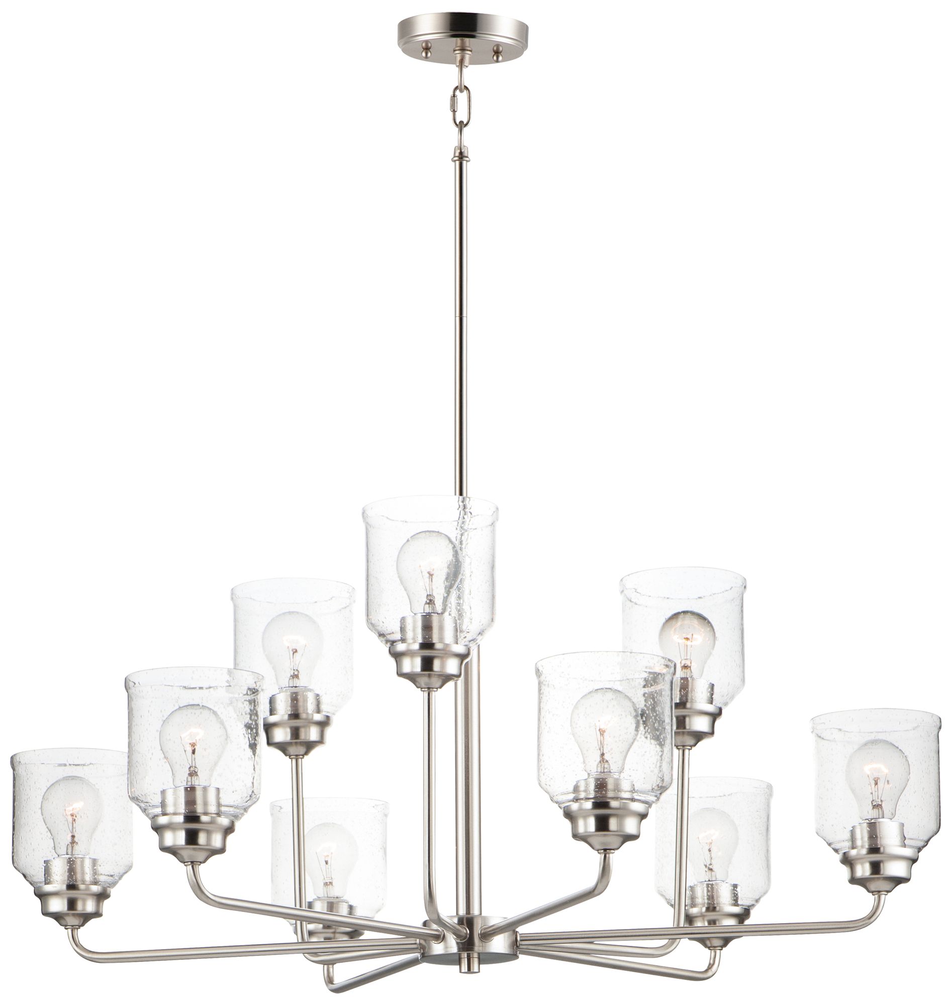 Acadia 9-Light Chandelier - Satin Nickel