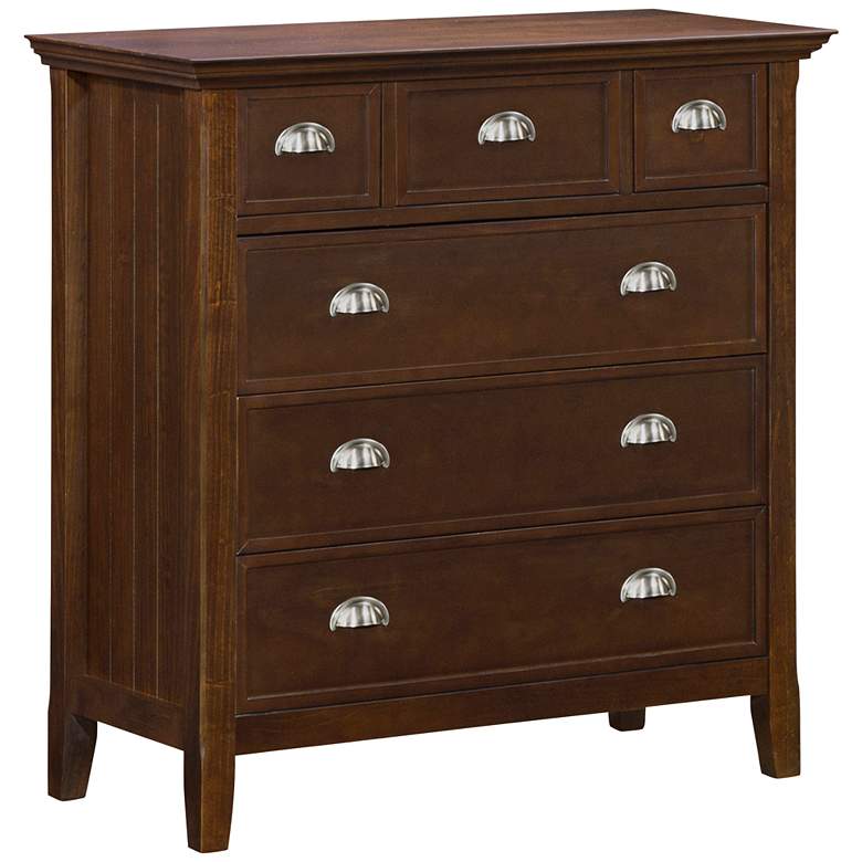Image 1 Acadian Dark Tobacco Hand-Made 7-Drawer Pine Accent Chest