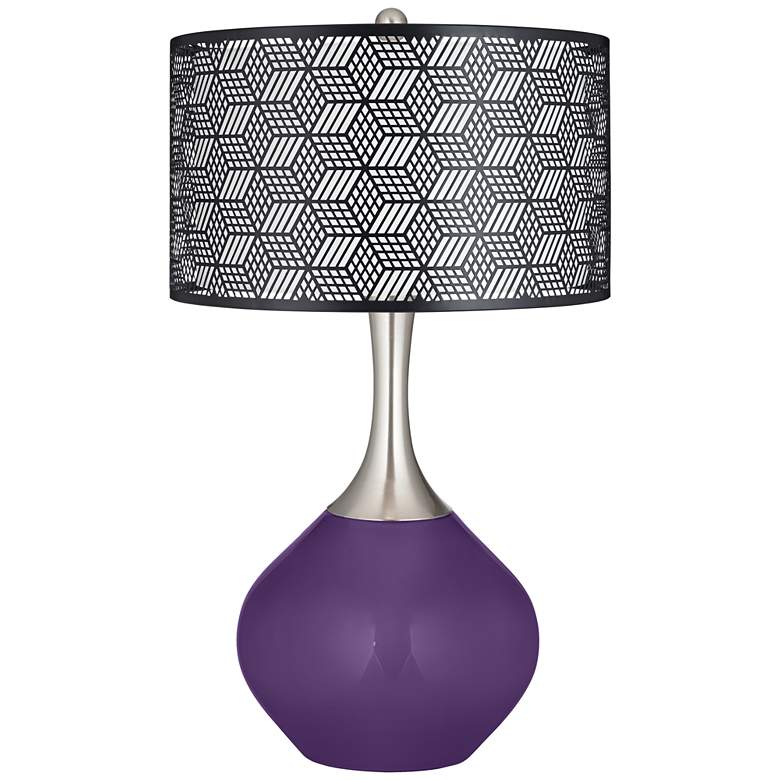 Image 1 Acai Black Metal Shade Spencer Table Lamp