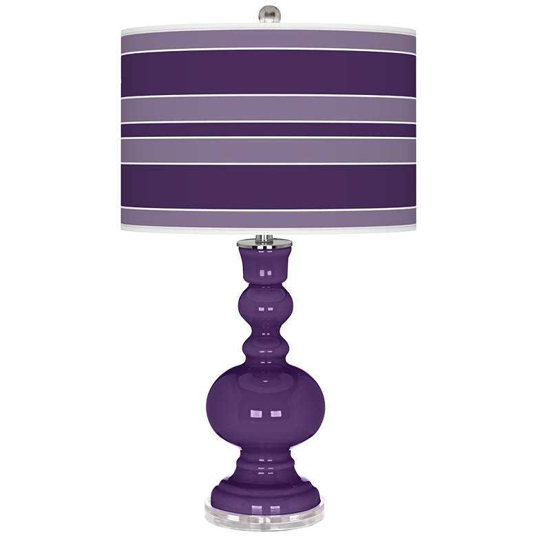 Image 1 Acai Bold Stripe Apothecary Table Lamp