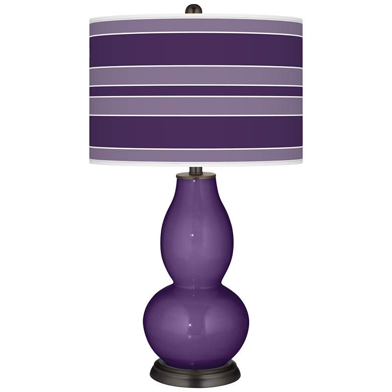 Image 1 Acai  Bold Stripe Double Gourd Table Lamp