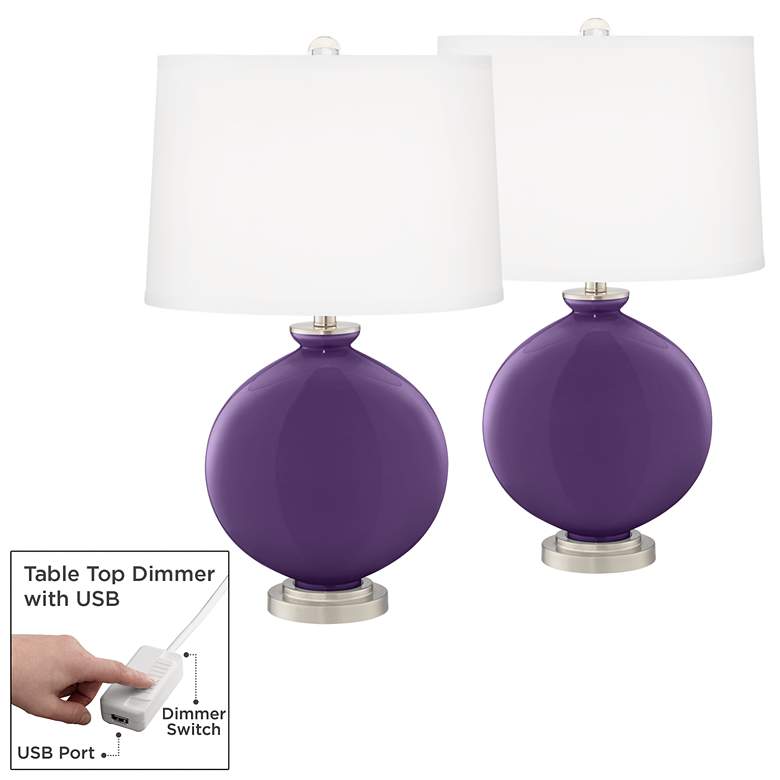 Image 1 Acai Carrie Table Lamp Set of 2 with Dimmers