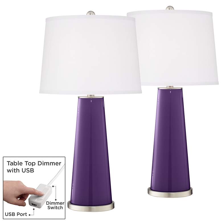 Image 1 Acai Leo Table Lamp Set of 2 with Dimmers