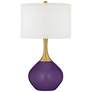 Acai Purple Nickki Brass Modern Table Lamp