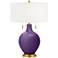 Acai Toby Brass Accents Table Lamp with Dimmer
