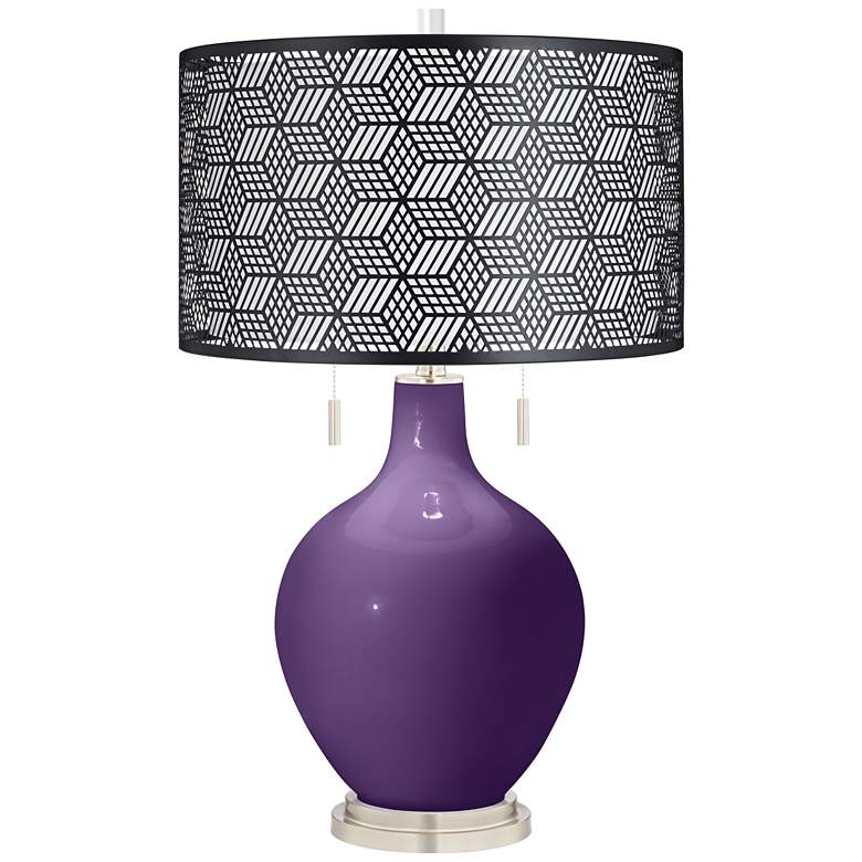 Image 1 Acai Toby Table Lamp With Black Metal Shade