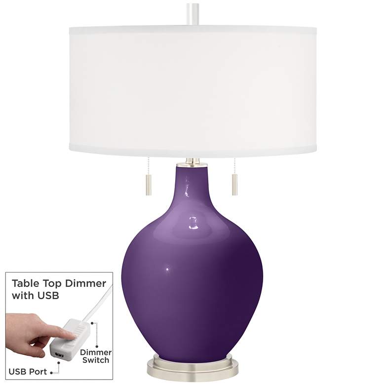 Image 1 Acai Toby Table Lamp with Dimmer