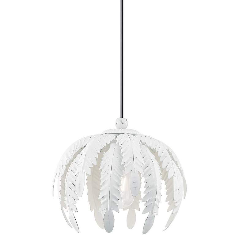 Image 1 Acanthus 1 Light Antique White Mini Pendant