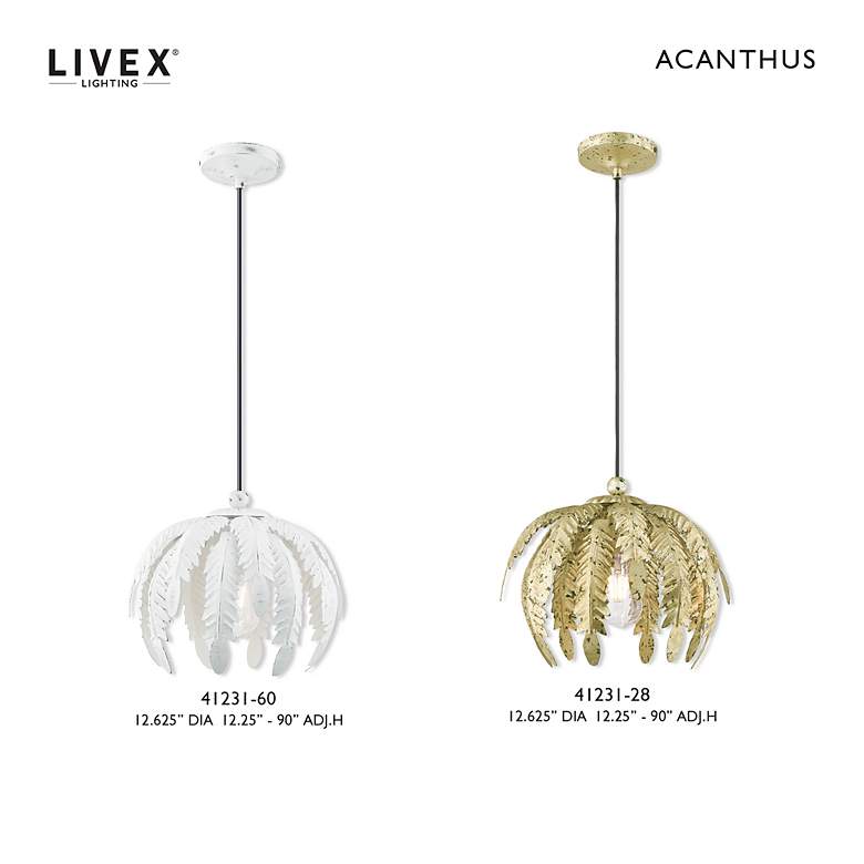 Image 3 Acanthus 1 Light Winter Gold Mini Pendant more views