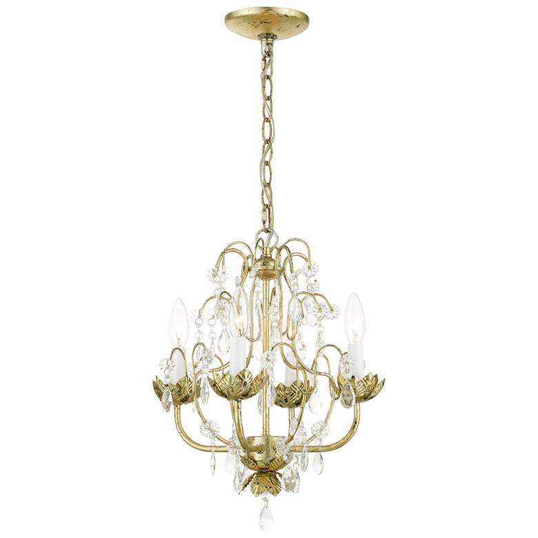 Image 1 Acanthus 4 Light Winter Gold Chandelier