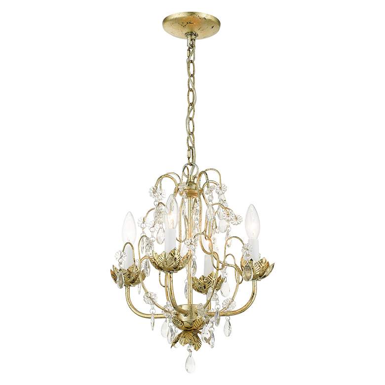 Image 5 Acanthus 4 Light Winter Gold Chandelier more views