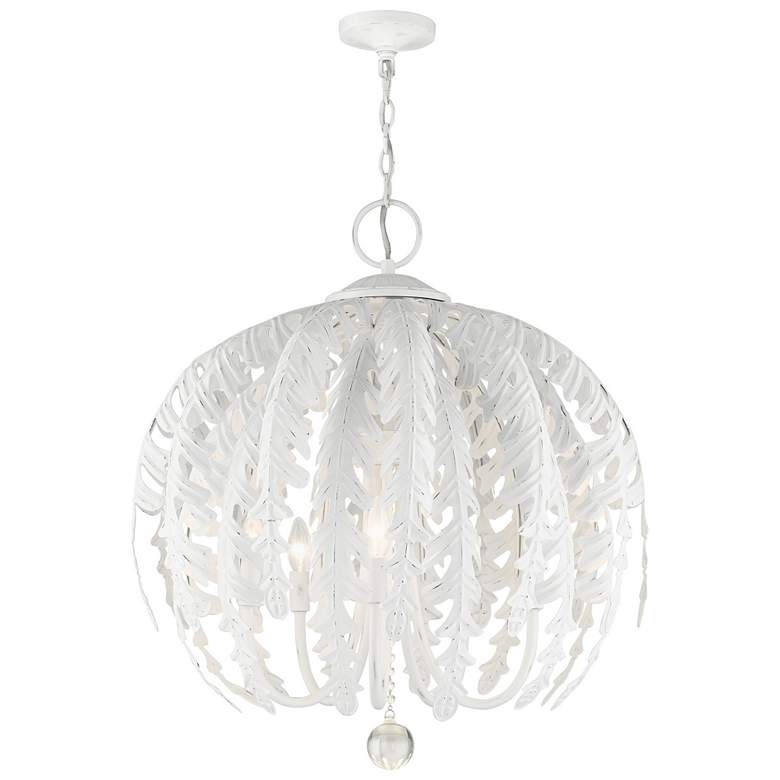 Image 1 Acanthus 5 Light Antique White Chandelier