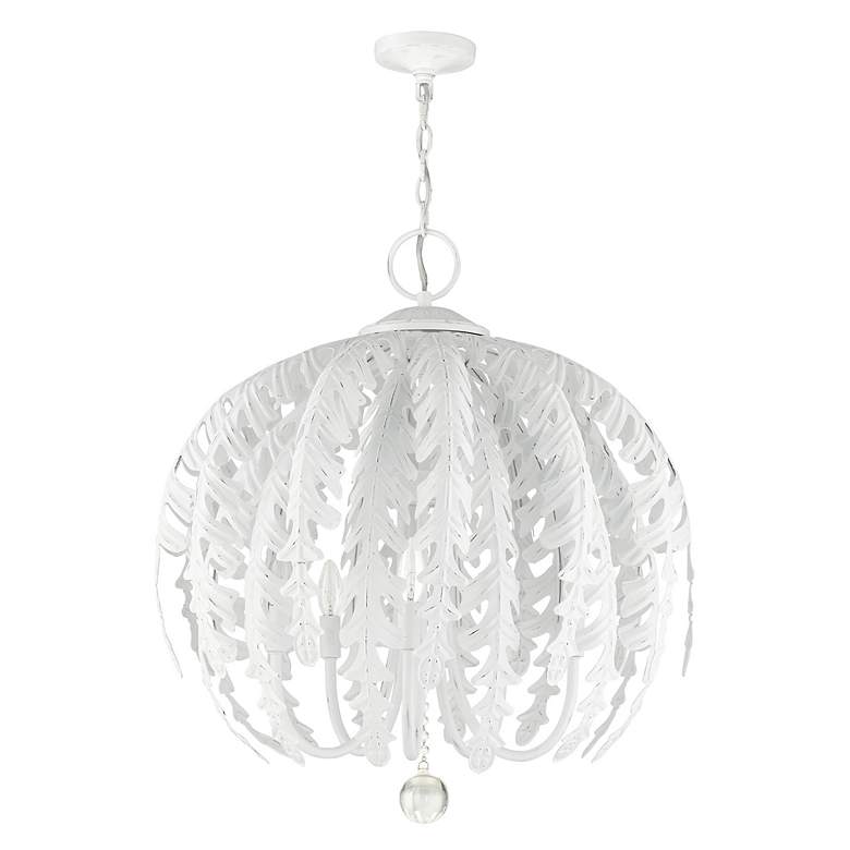 Image 4 Acanthus 5 Light Antique White Chandelier more views