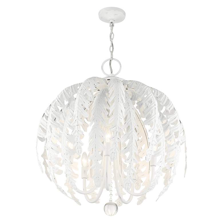 Image 6 Acanthus 5 Light Antique White Chandelier more views