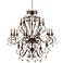 Acanthus and Crystal 68" Wide Bronze Chandelier