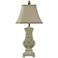 Acanthus Grotto 31" Weathered Cream Sculpted Table Lamp