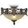 Acanthus Pull-Chain Ceiling Fan Light Kit in Scavo Glass