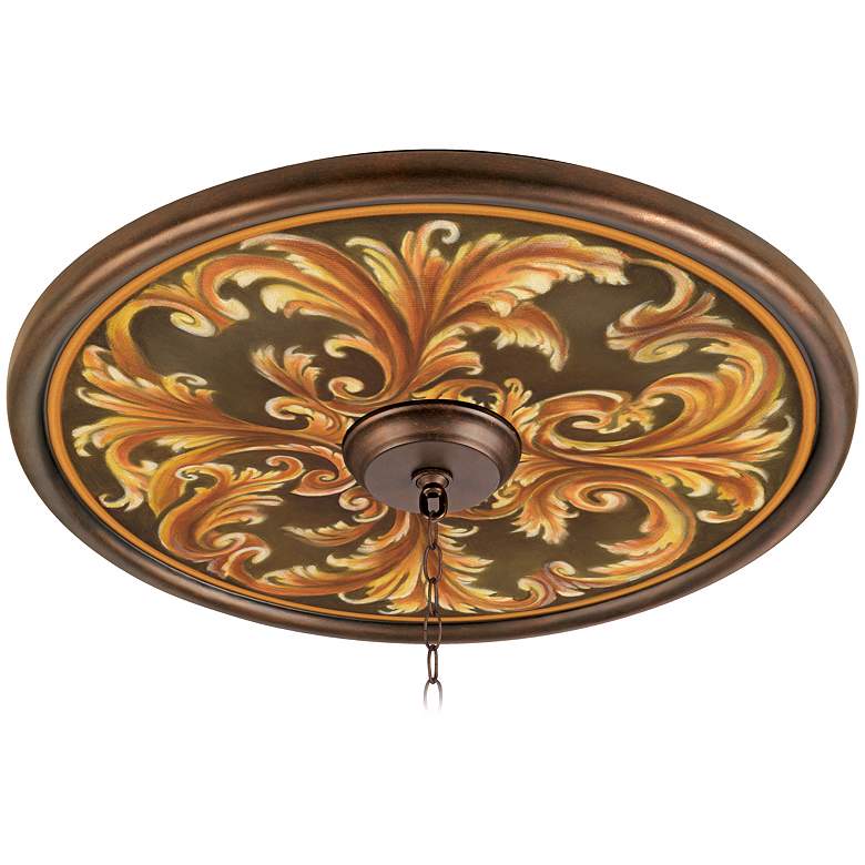 Image 1 Acanthus Regal 24 inch Wide Bronze Finish Ceiling Medallion