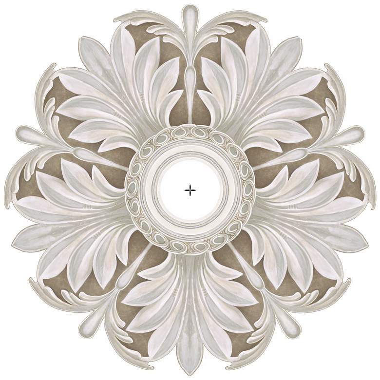Image 2 Acanthus Round 24 inch Wide Repositionable Ceiling Medallion