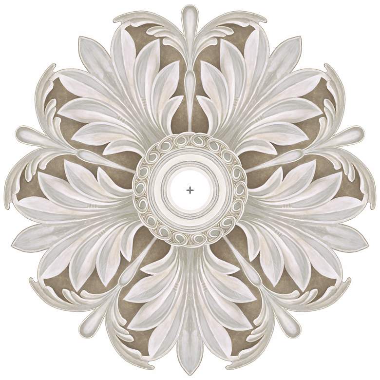 Image 2 Acanthus Round 36" Wide Repositionable Ceiling Medallion