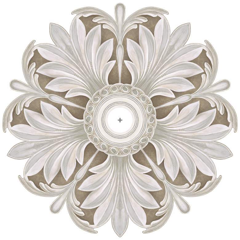 Image 1 Acanthus Round 36" Wide Repositionable Ceiling Medallion