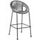 Acapulco 26" Black and Gray Outdoor Counter Stool