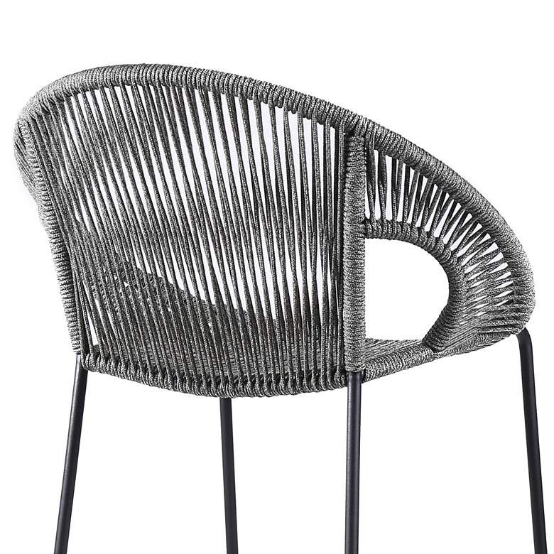 Image 2 Acapulco 26" Black and Gray Outdoor Counter Stool more views