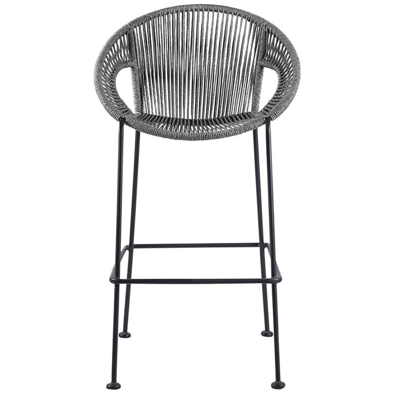 Image 5 Acapulco 26 inch Black and Gray Outdoor Counter Stool more views