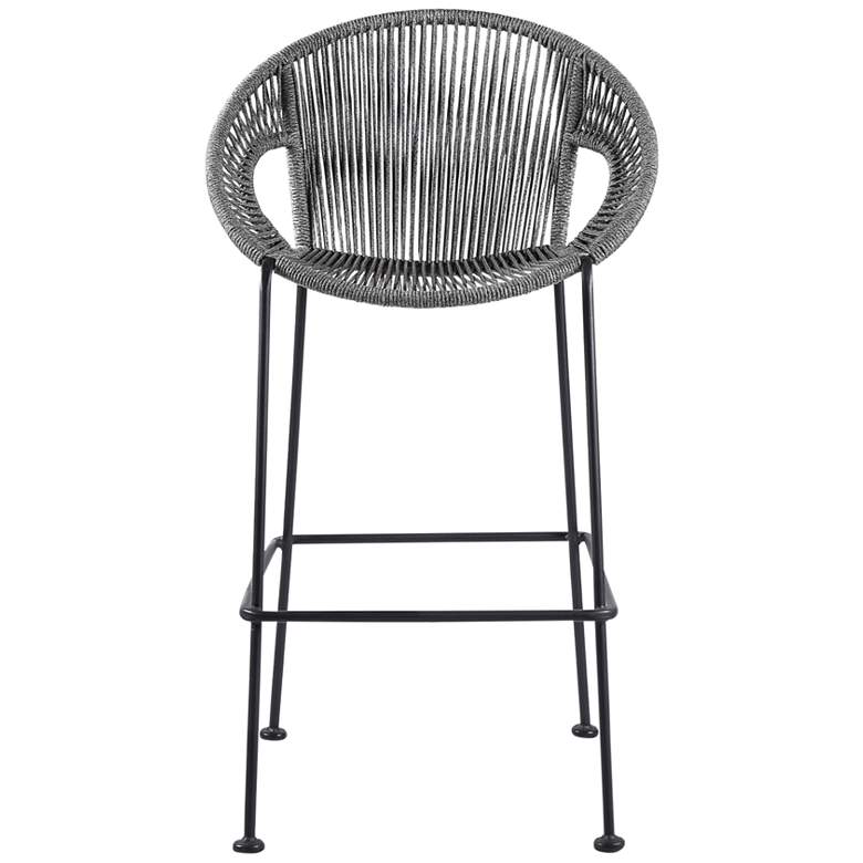 Image 5 Acapulco 26" Black and Gray Outdoor Counter Stool more views