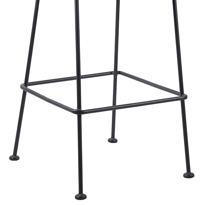 Image 4 Acapulco 30 inch Black and Gray Outdoor Bar Stool more views