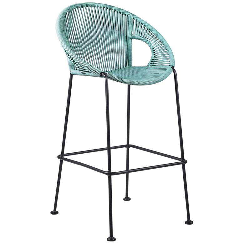 Image 1 Acapulco 30 inch Black and Wasabi Outdoor Bar Stool