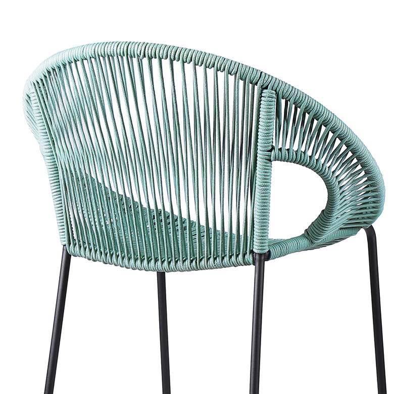 Image 2 Acapulco 30" Black and Wasabi Outdoor Bar Stool more views