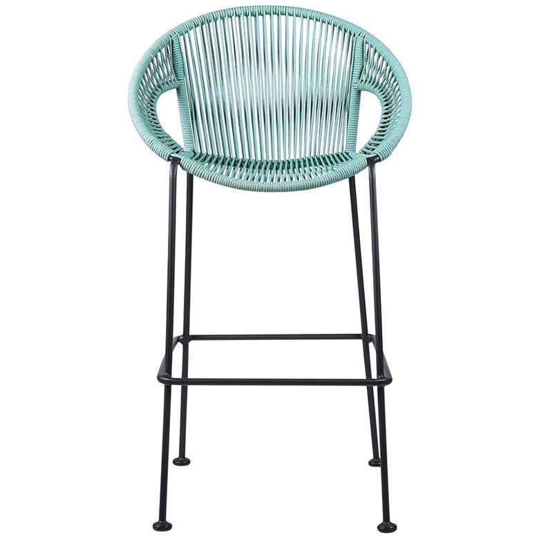 Image 5 Acapulco 30" Black and Wasabi Outdoor Bar Stool more views