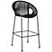 Acapulco 30" Black Outdoor Bar Stool