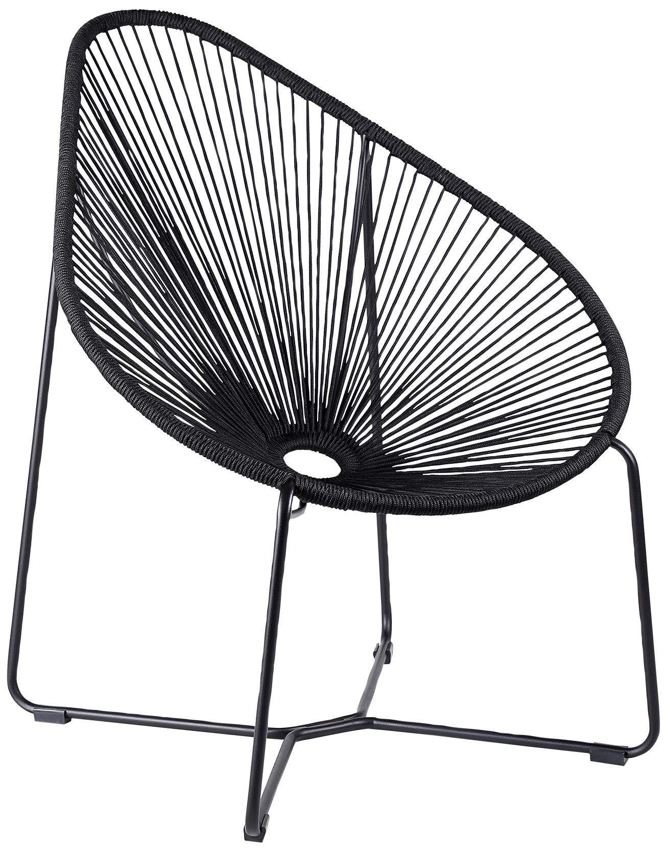 Acapulco Black Rope Outdoor Lounge Chair