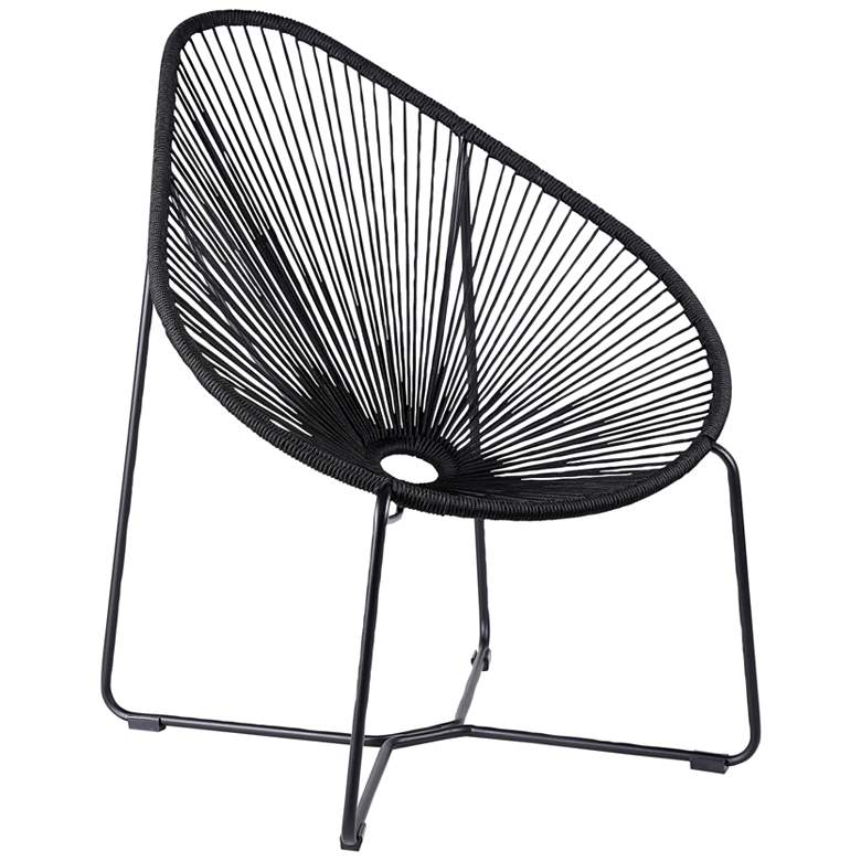 Image 2 Acapulco Black Rope Outdoor Lounge Chair