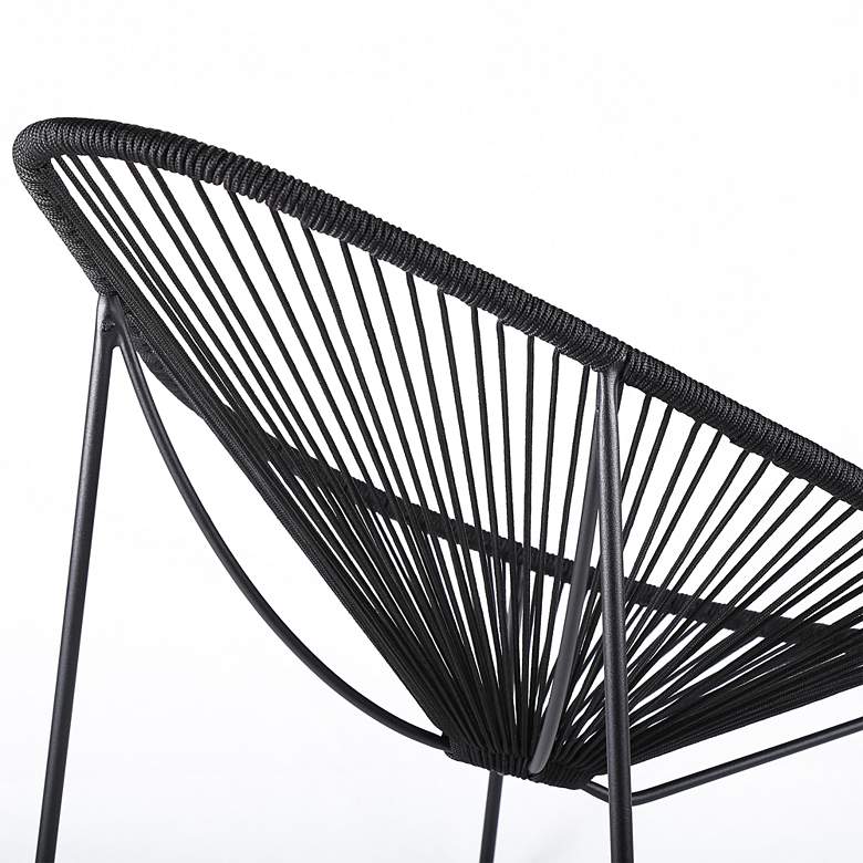 Image 3 Acapulco Black Rope Outdoor Lounge Chair more views