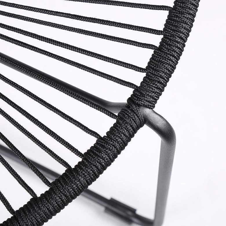 Image 4 Acapulco Black Rope Outdoor Lounge Chair more views
