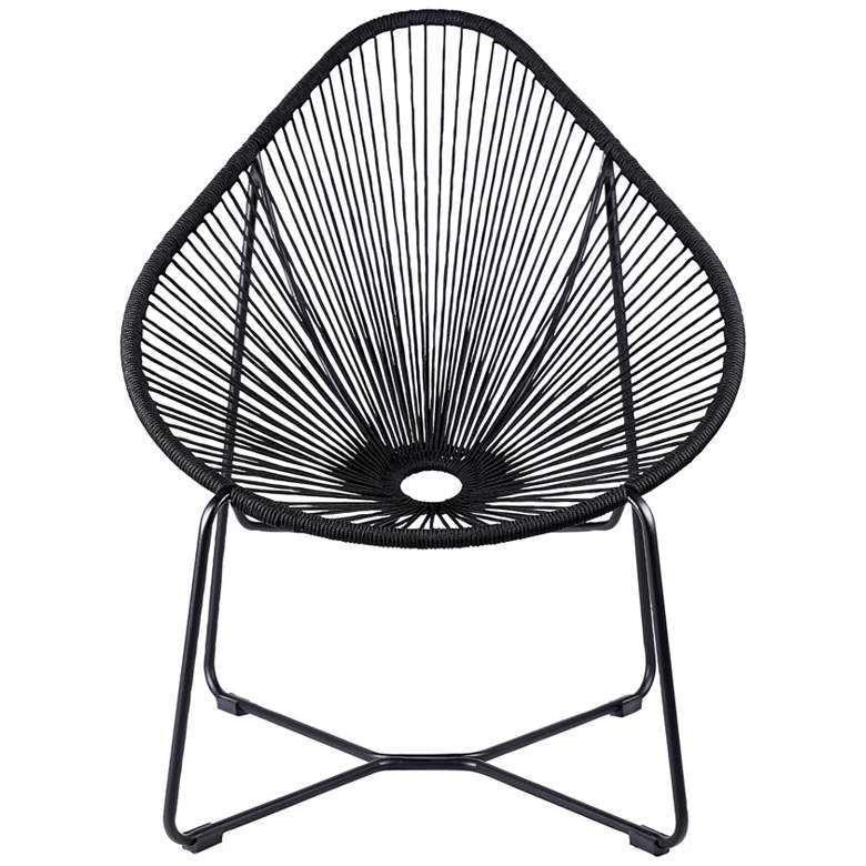 Image 6 Acapulco Black Rope Outdoor Lounge Chair more views