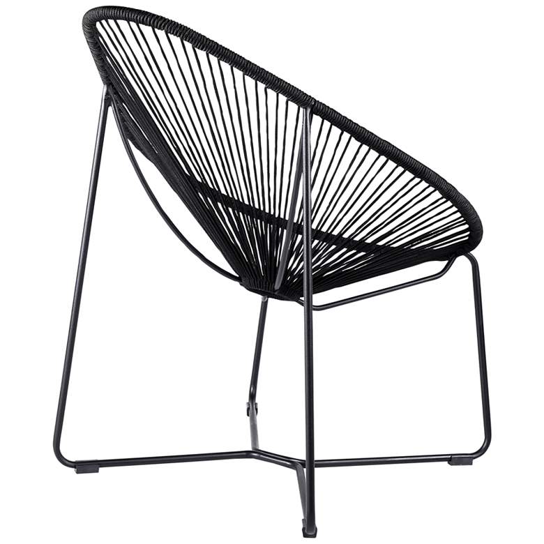 Image 7 Acapulco Black Rope Outdoor Lounge Chair more views