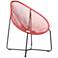 Acapulco Brick Red Rope Outdoor Lounge Chair