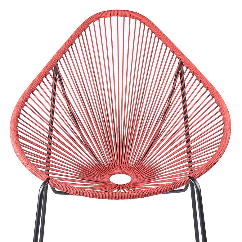 Image 3 Acapulco Brick Red Rope Outdoor Lounge Chair more views