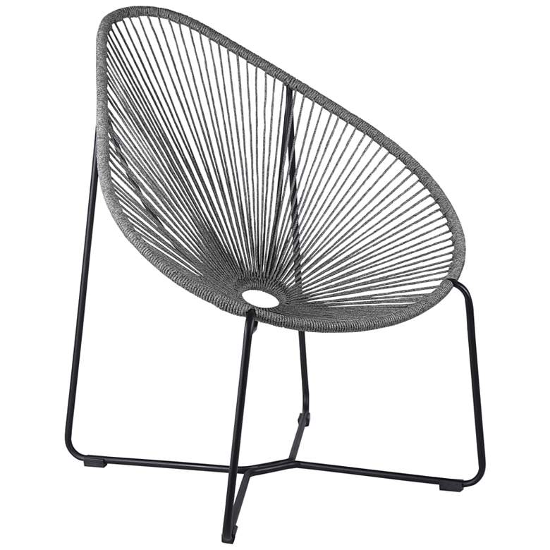 Image 2 Acapulco Gray Rope Outdoor Lounge Chair