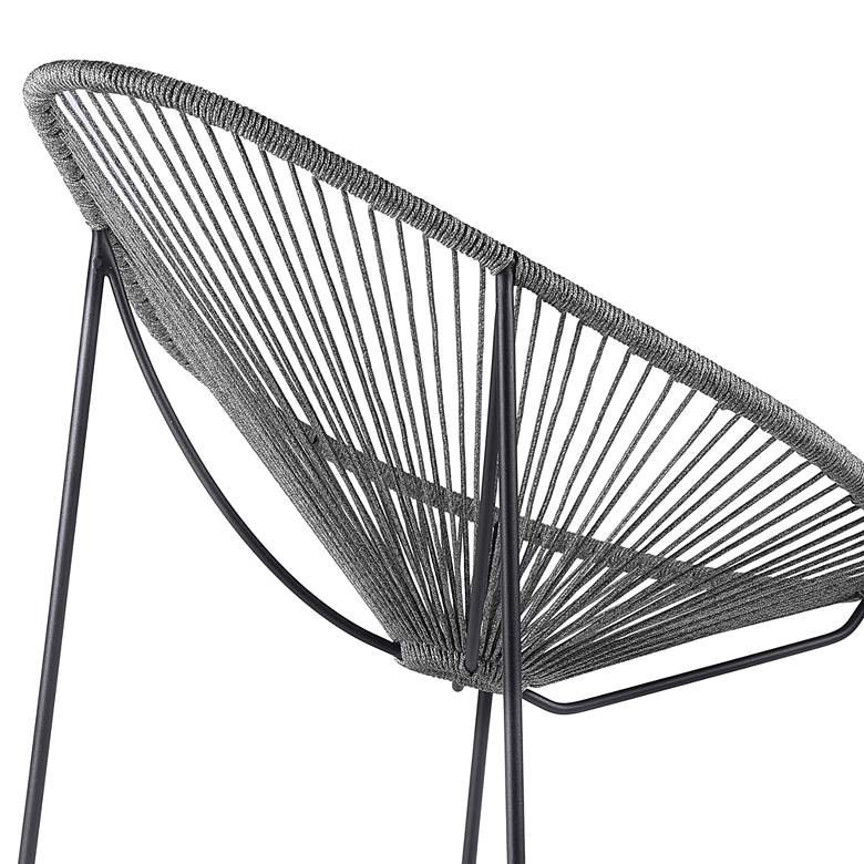 Image 3 Acapulco Gray Rope Outdoor Lounge Chair more views