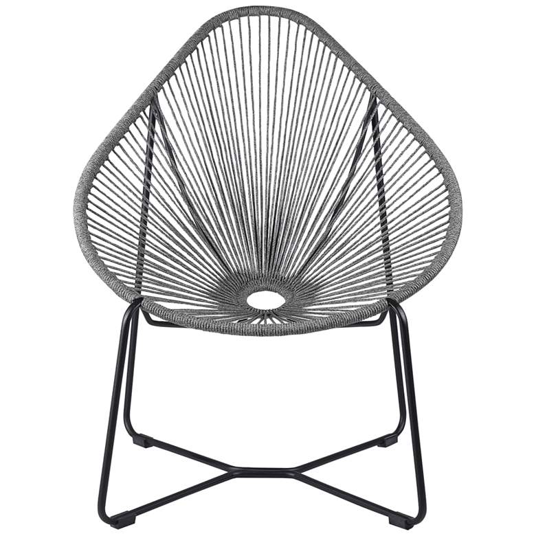Image 6 Acapulco Gray Rope Outdoor Lounge Chair more views