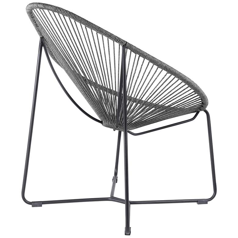 Image 7 Acapulco Gray Rope Outdoor Lounge Chair more views